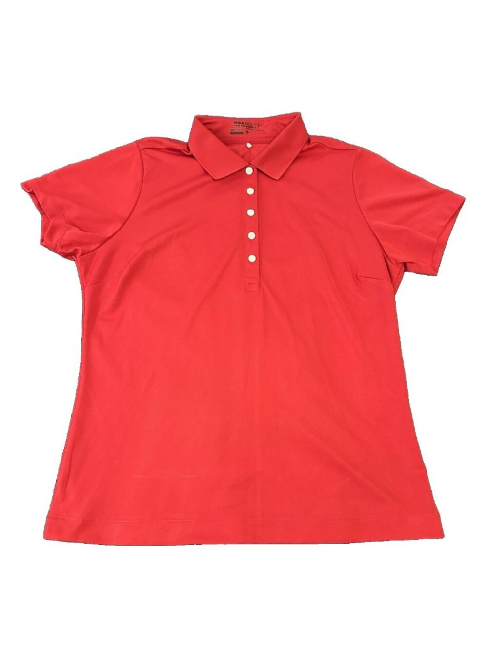 Nike Golf‎ Tour Performance Dri Fit Womens Polo Shirt XL Red Pickleball Preppy